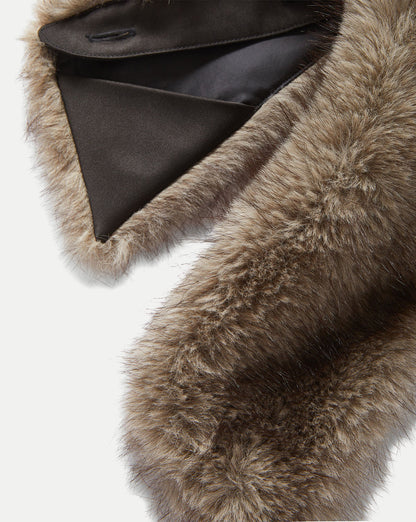 Faux Fur Collar in Taupe - Veronica Beard Deals