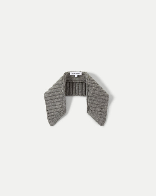 Wool Ribbed Collar in Medium Heather Grey - Veronica Beard Hot Sale
