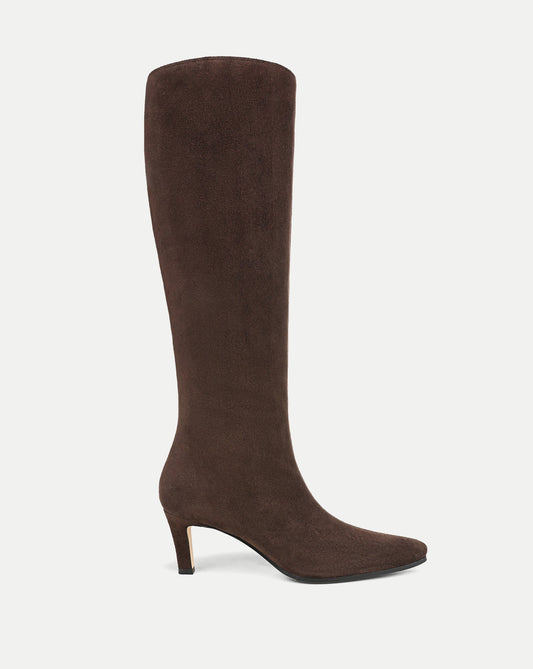 Aisla Mid-Heel Boot in Espresso - Veronica Beard Best Price