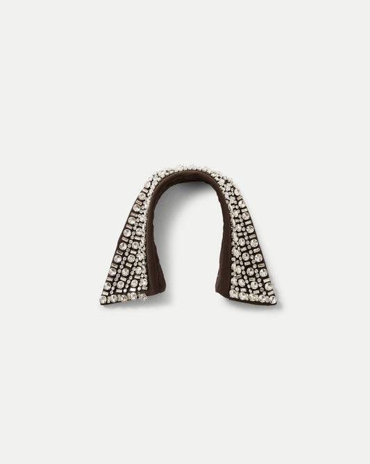 Crystal Embellished Collar in Espresso Brown - Veronica Beard Customer Favorite