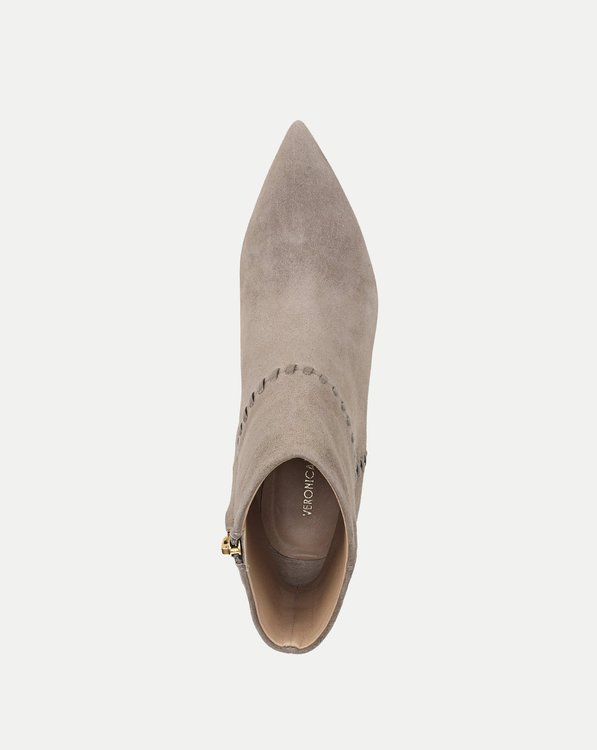 Lisa Whipstitch Mid-Heel Ankle Boot in Bark - Veronica Beard Premium