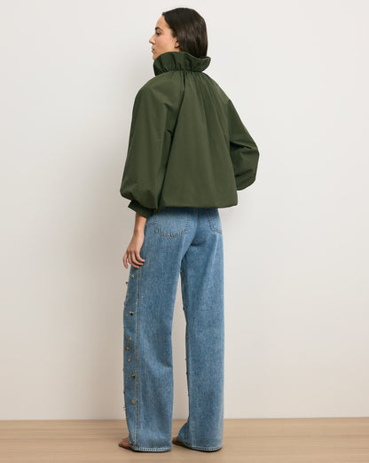 Circe Bubble Jacket in Army - Veronica Beard Premium