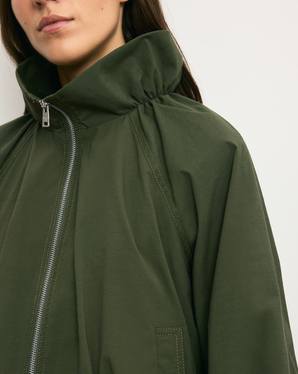 Circe Bubble Jacket in Army - Veronica Beard Premium