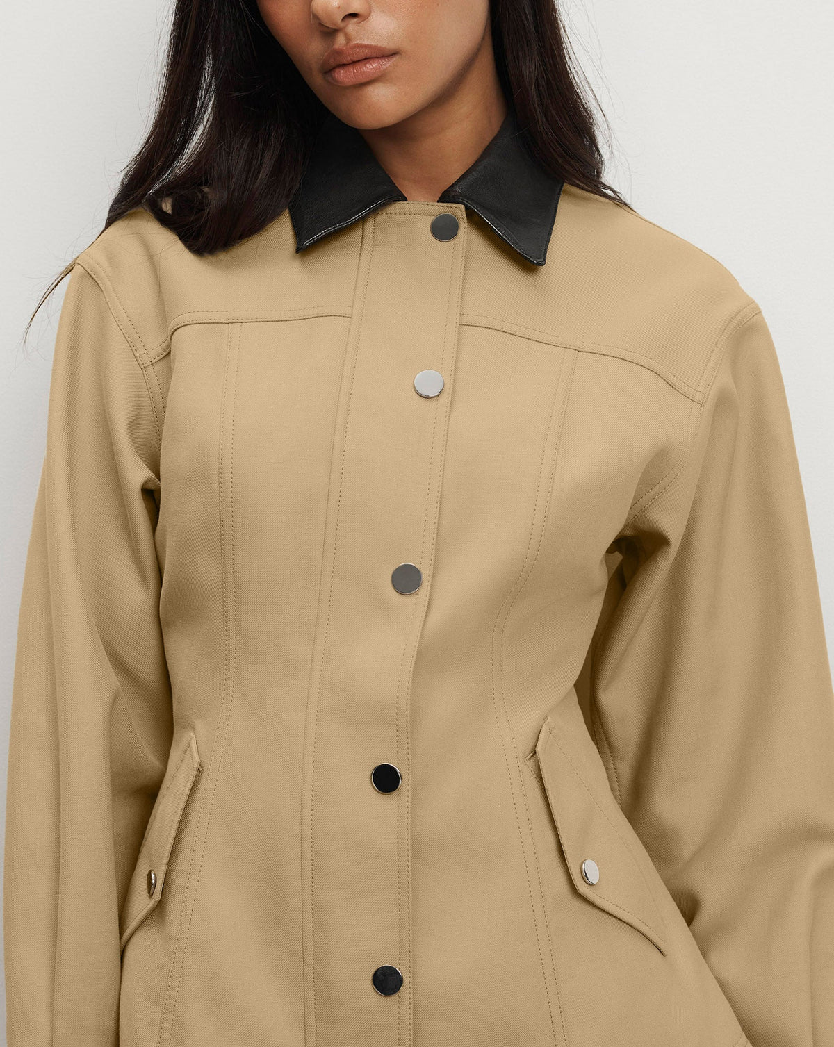 Talla Peplum Jacket in Tan Sand - Veronica Beard Latest