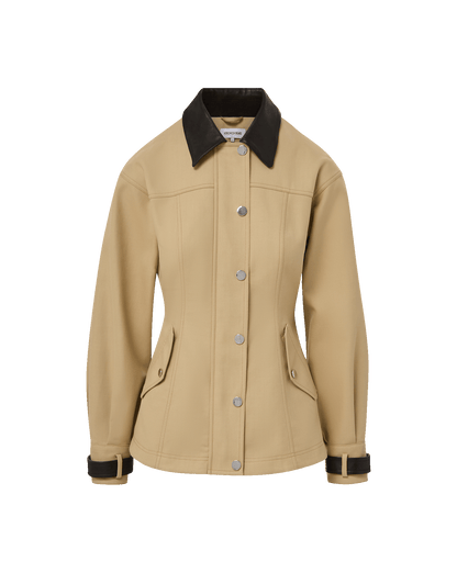 Talla Peplum Jacket in Tan Sand - Veronica Beard Latest