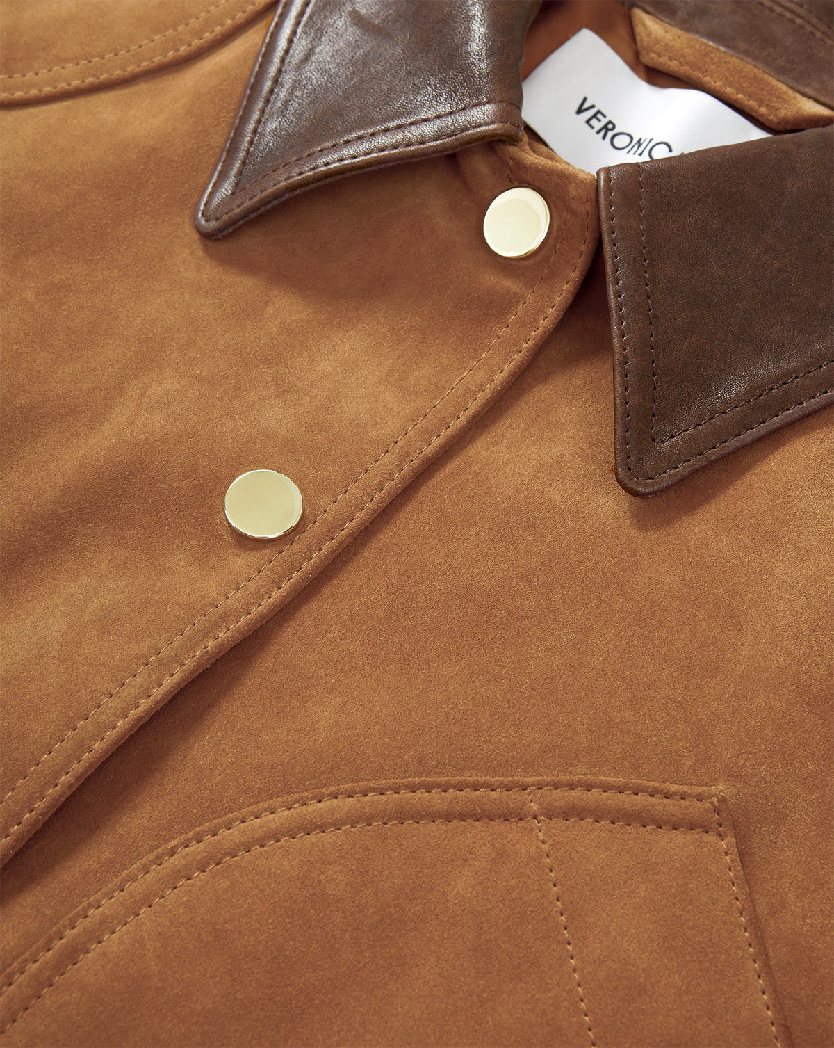 Walters Suede Cropped Jacket in Whisky - Veronica Beard Trusted