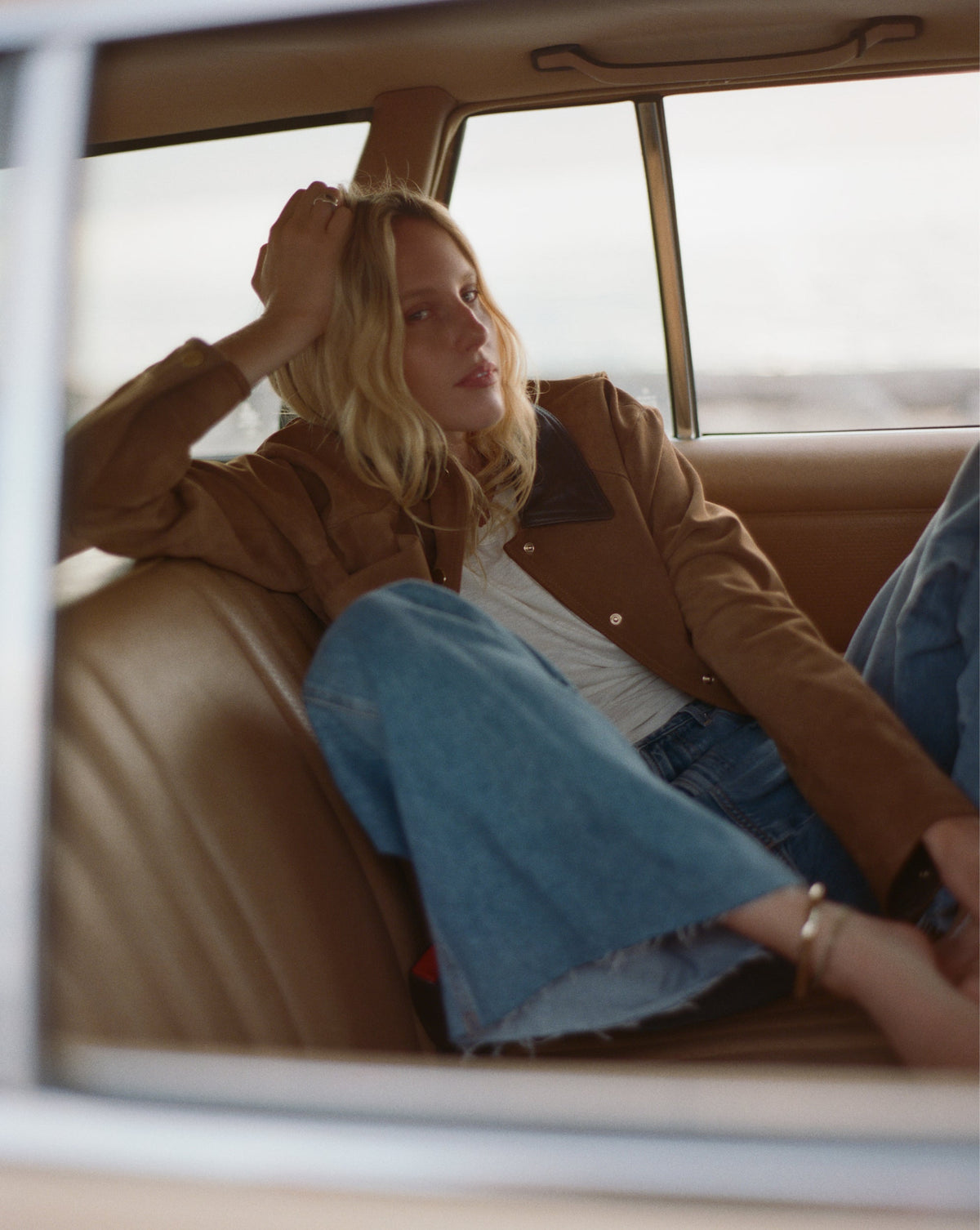 Walters Suede Cropped Jacket in Whisky - Veronica Beard Trusted