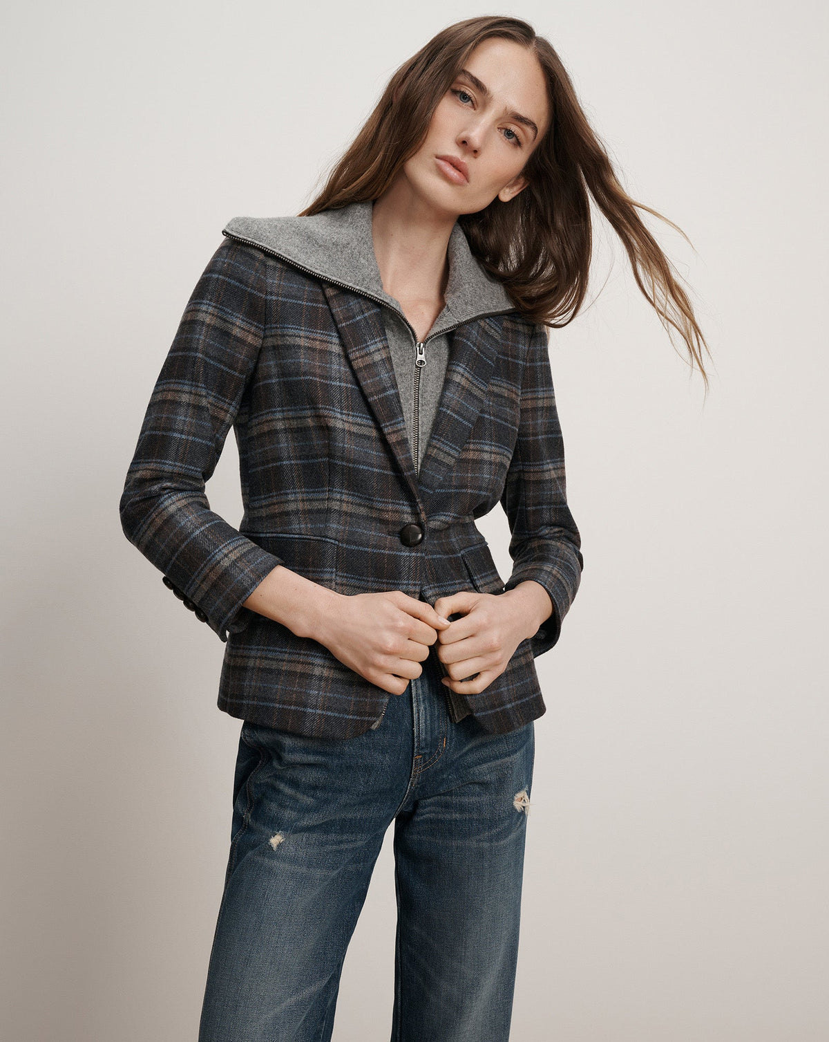 Beach Cashmere Dickey in Medium Heather Grey - Veronica Beard Discount