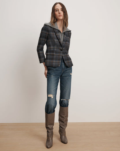 Beach Cashmere Dickey in Medium Heather Grey - Veronica Beard Discount