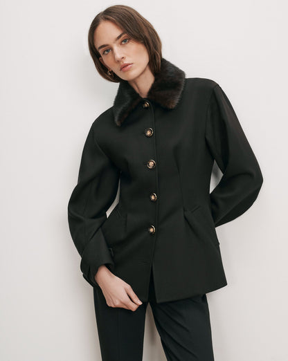 Faux Fur Collar in Sable - Veronica Beard Recommended
