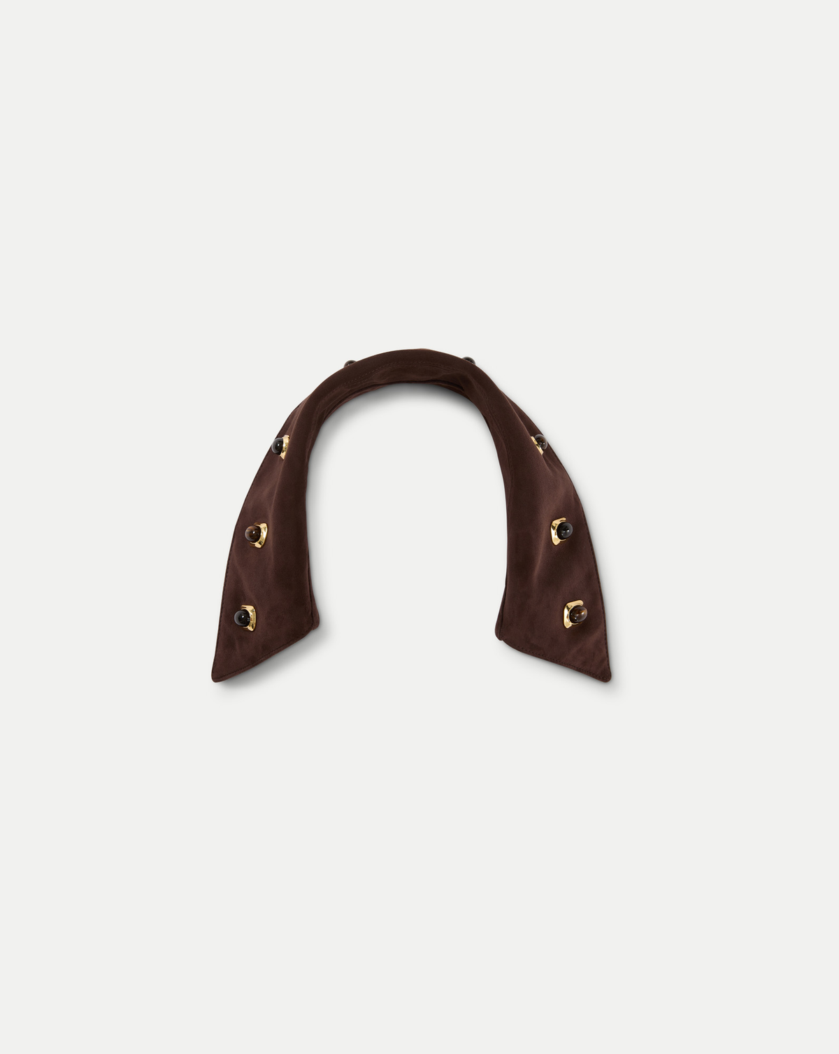 Suede Cabochon Collar in Dark Brown Espresso - Veronica Beard Recommended