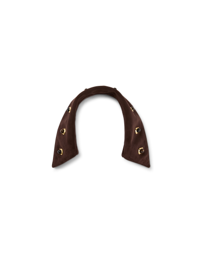 Suede Cabochon Collar in Dark Brown Espresso - Veronica Beard Recommended