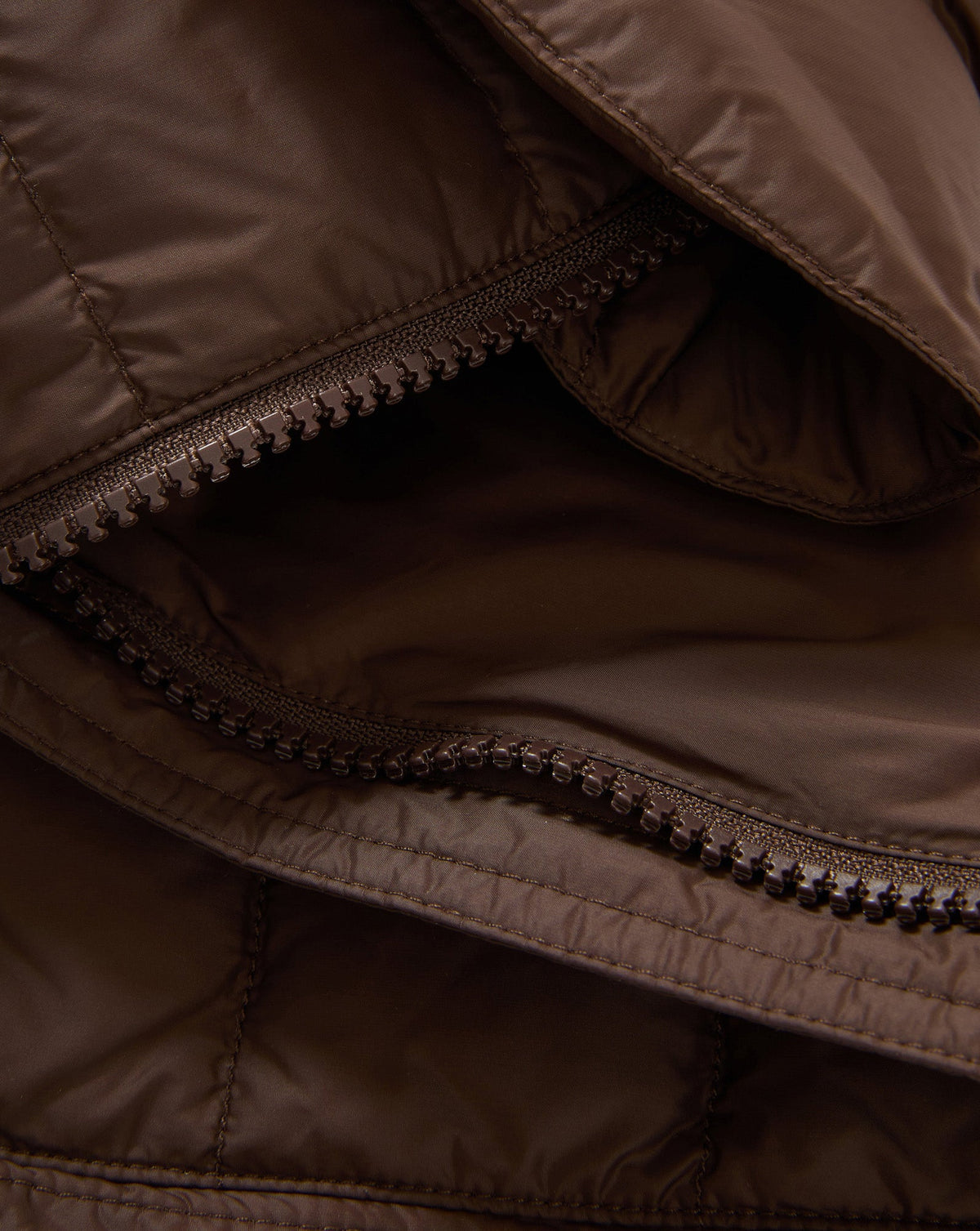 Puffer Dickey Insert in Dark Brown Espresso - Veronica Beard Special Offer