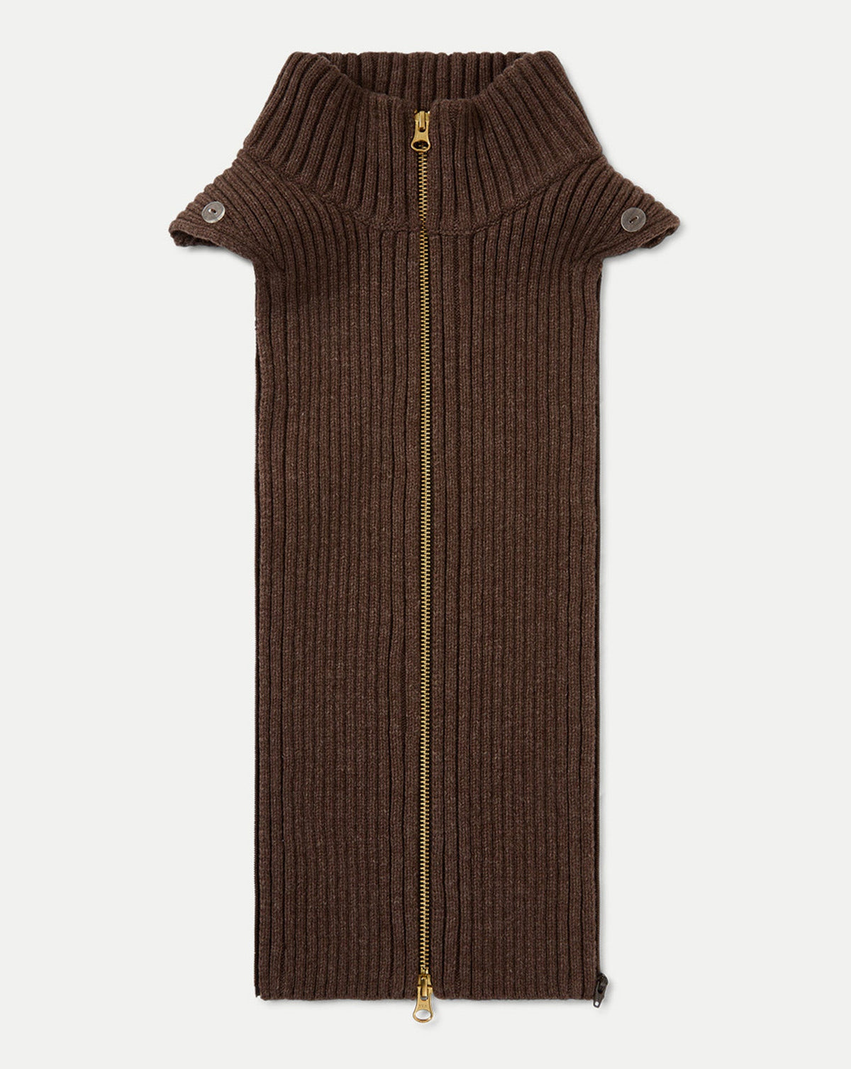 Turtleneck Dickey Insert in Espresso Dark Brown - Veronica Beard Recommended