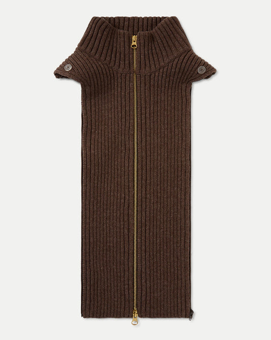 Turtleneck Dickey Insert in Espresso Dark Brown - Veronica Beard Recommended