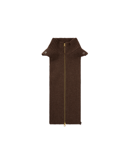 Turtleneck Dickey Insert in Espresso Dark Brown - Veronica Beard Recommended