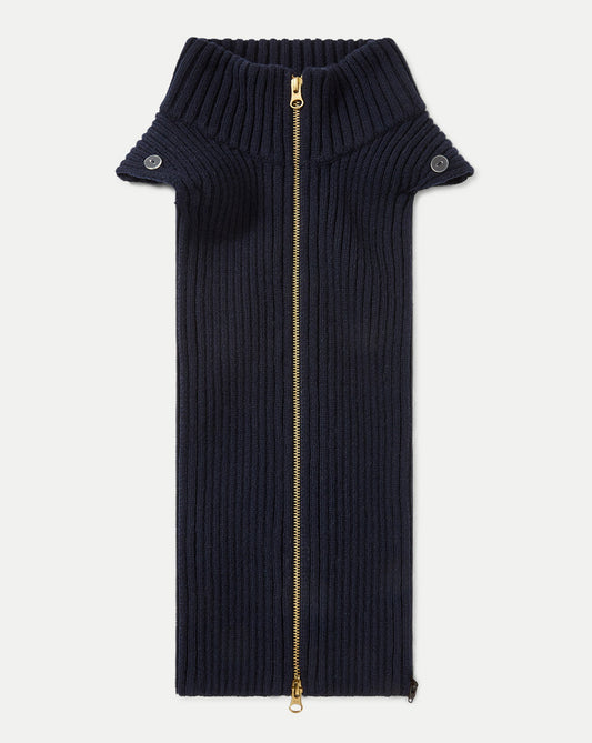 Turtleneck Dickey Insert in Navy - Veronica Beard Featured