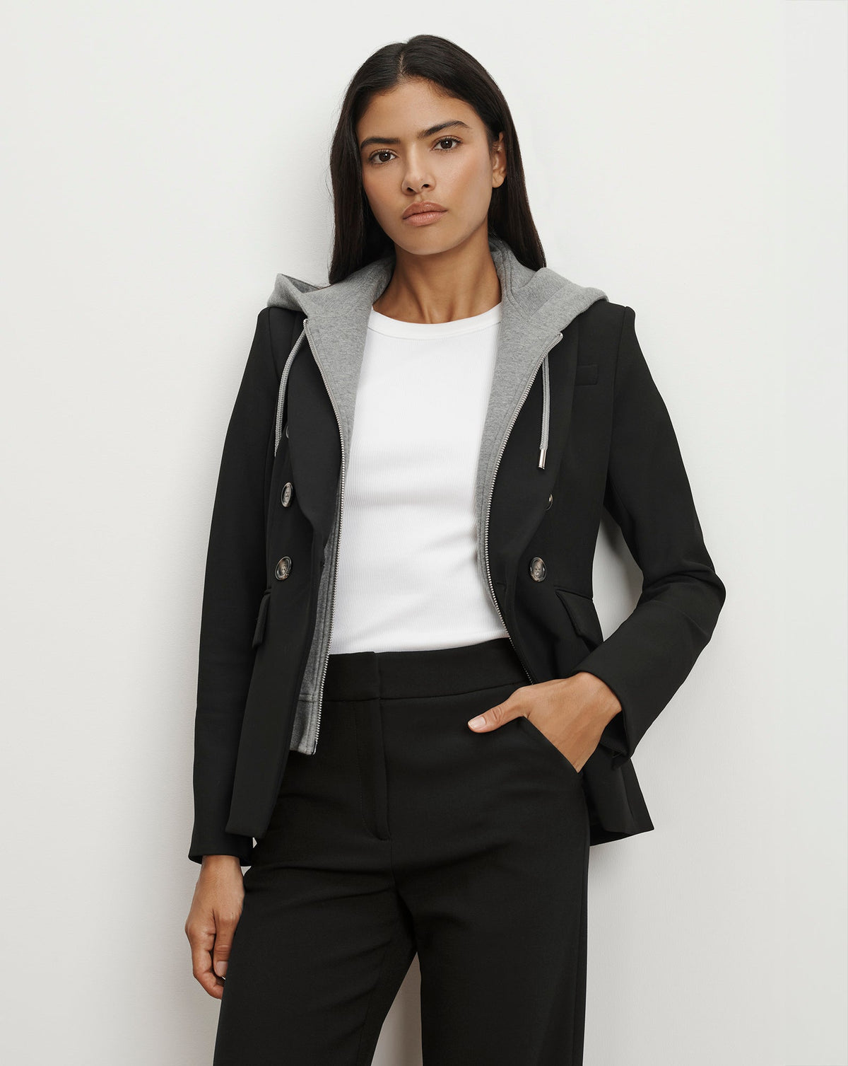 Miller Dickey Jacket in Black - Veronica Beard Classic