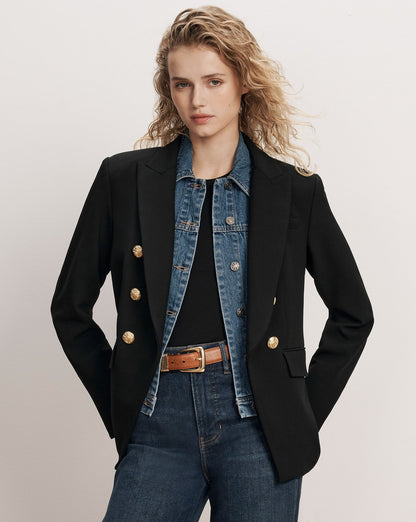 Miller Dickey Jacket in Black/Gold - Veronica Beard Featured