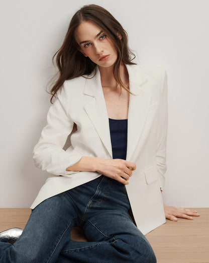 Battista Dickey Jacket in Dove White - Veronica Beard Hot Sale