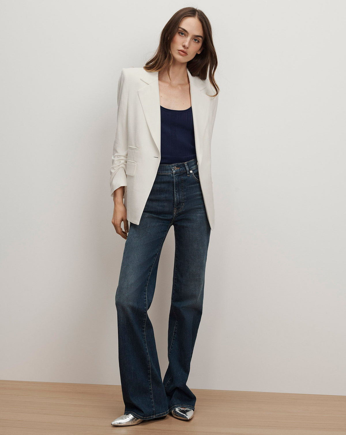 Battista Dickey Jacket in Dove White - Veronica Beard Hot Sale