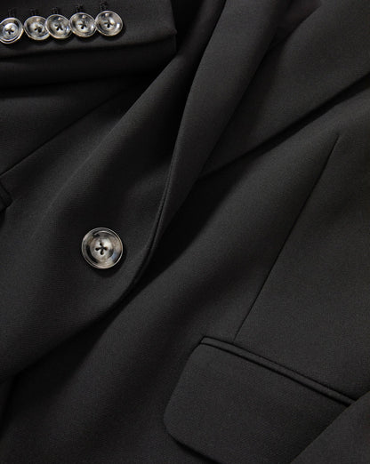 Miller Single-Breasted Dickey Jacket Blazer in Black - Veronica Beard Best Seller