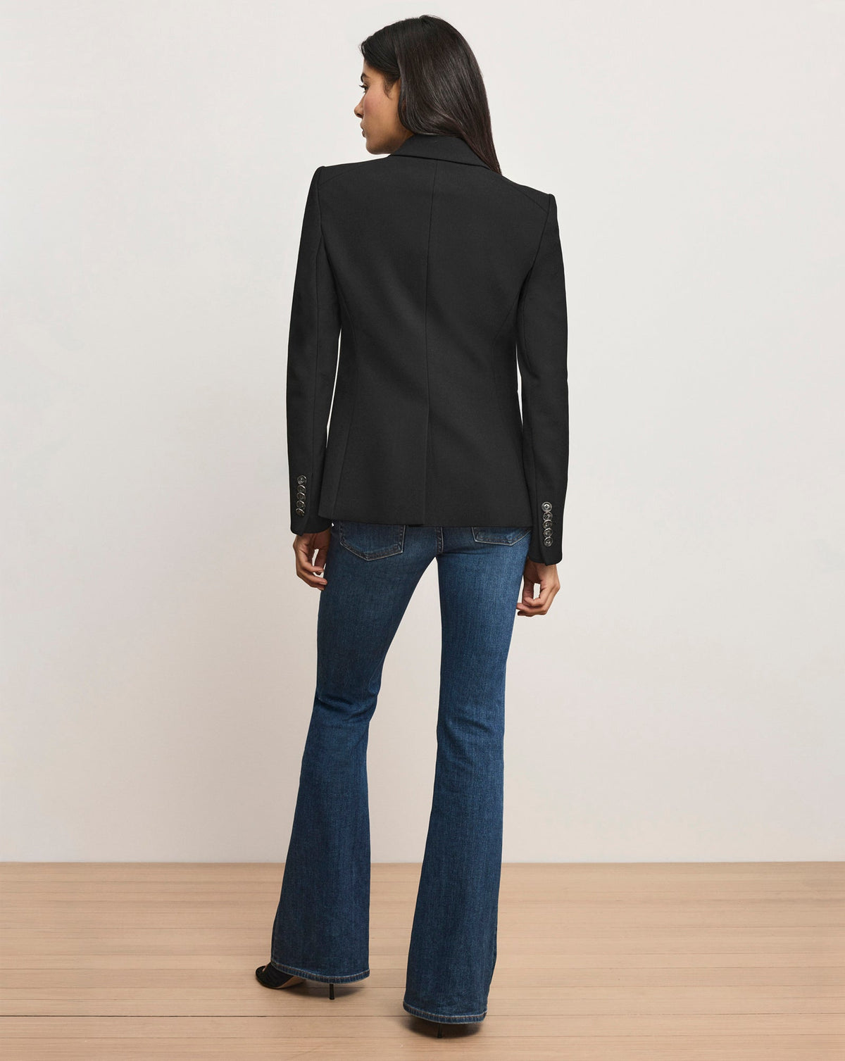 Miller Single-Breasted Dickey Jacket Blazer in Black - Veronica Beard Best Seller