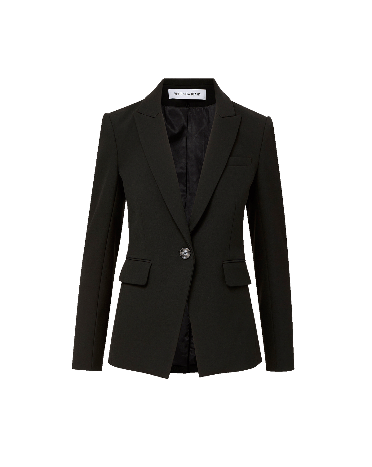 Miller Single-Breasted Dickey Jacket Blazer in Black - Veronica Beard Best Seller