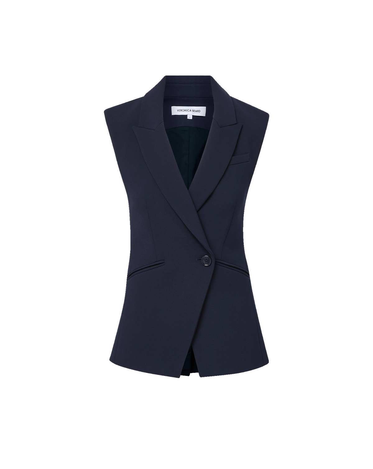 Ciel Tailored Vest in Navy - Veronica Beard Popular