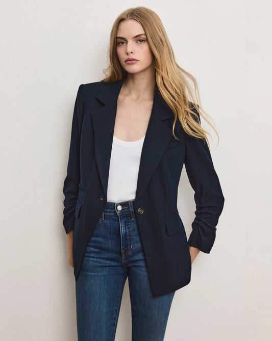 Battista Dickey Jacket in Navy - Veronica Beard Signature