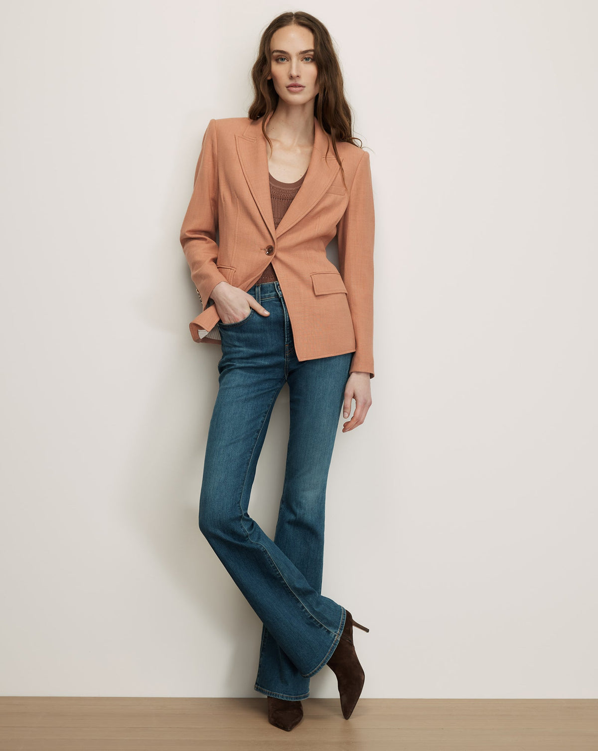 Isaac Dickey Jacket in Chai Pink - Veronica Beard Customer Favorite