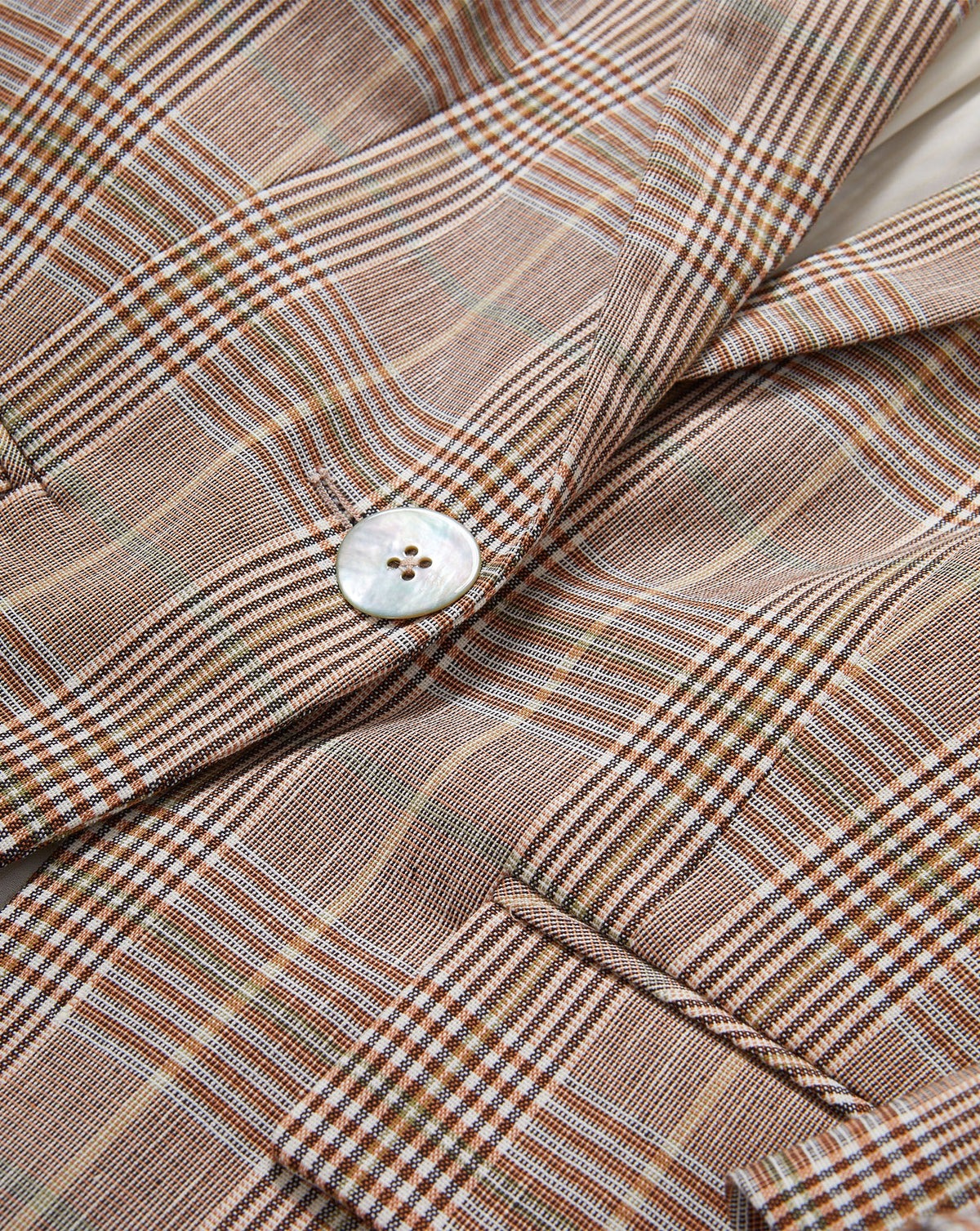 Clayton Plaid Dickey Jacket in Beige Raisin Multi - Veronica Beard Hot Sale