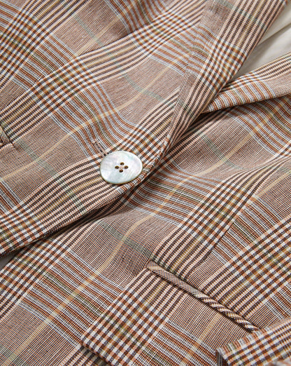 Clayton Plaid Dickey Jacket in Beige Raisin Multi - Veronica Beard Hot Sale