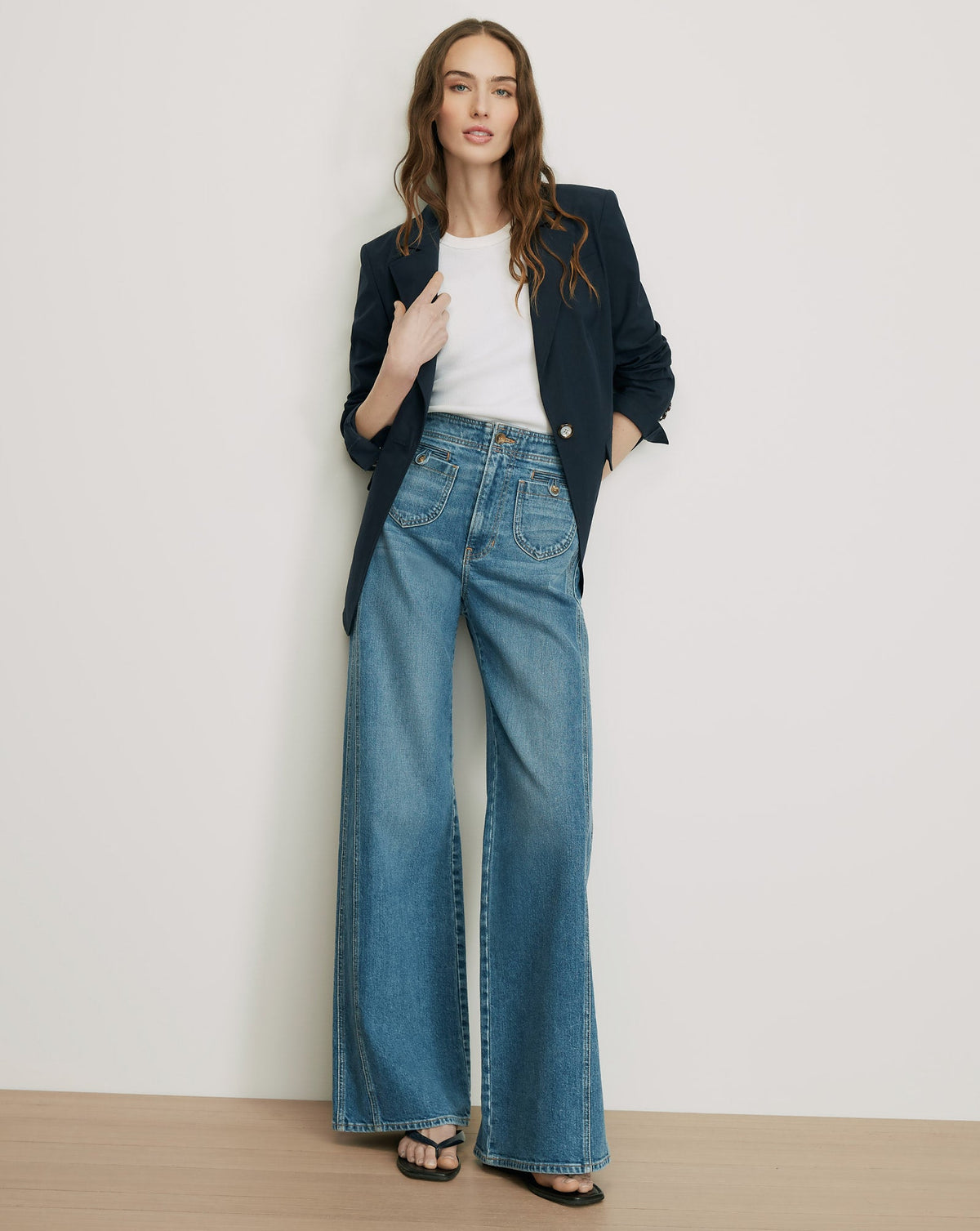 Howard Belted Jacket in Navy - Veronica Beard Best Seller