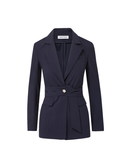 Howard Belted Jacket in Navy - Veronica Beard Best Seller