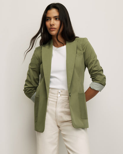 McAllin Dickey Jacket in Stone Army Green - Veronica Beard Quality