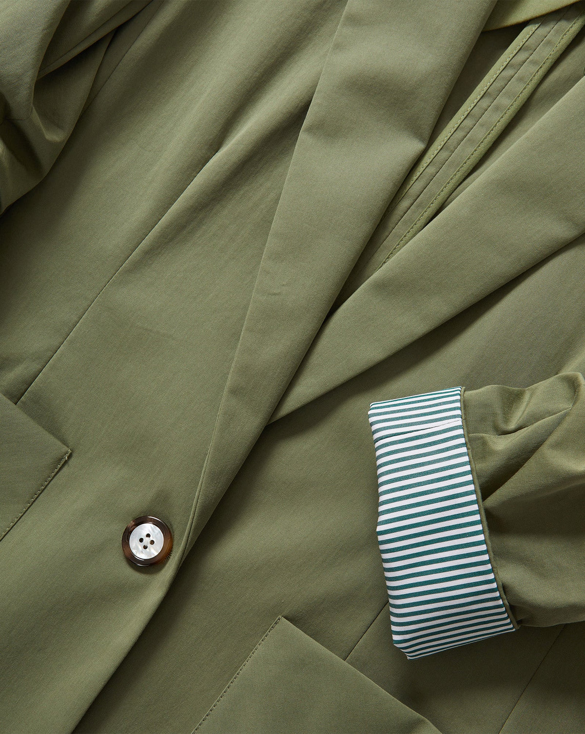 McAllin Dickey Jacket in Stone Army Green - Veronica Beard Quality