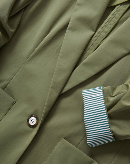 McAllin Dickey Jacket in Stone Army Green - Veronica Beard Quality