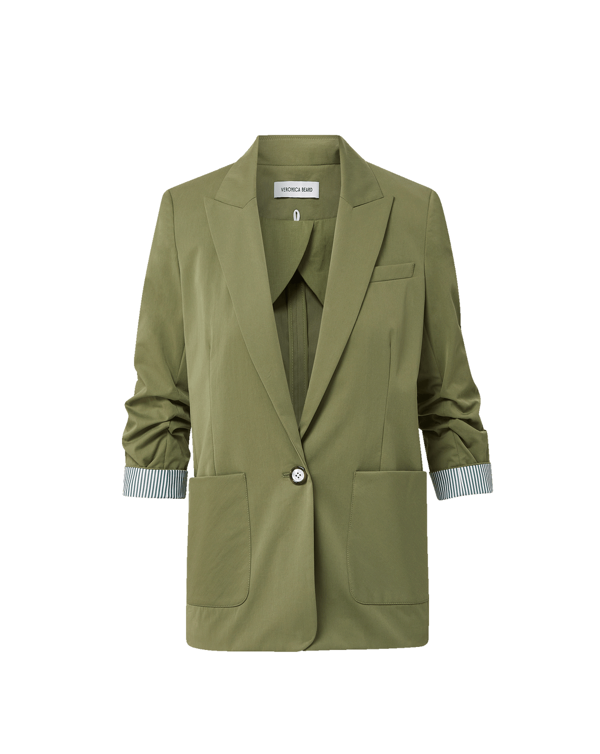 McAllin Dickey Jacket in Stone Army Green - Veronica Beard Quality