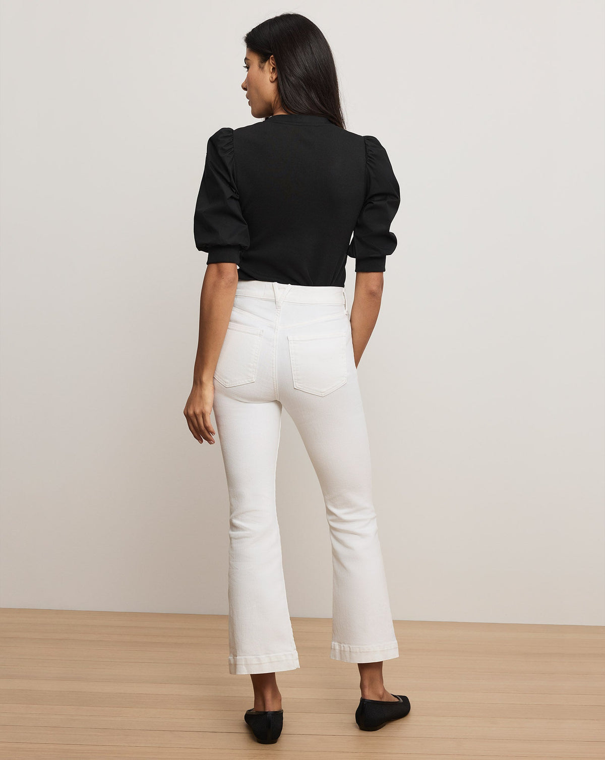 Carson Kick-Flare Jean | Extended in White - Veronica Beard Essential