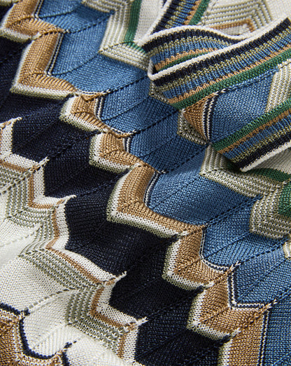Sandra Knit Tank Top in Sage/Navy/White - Veronica Beard Best Price