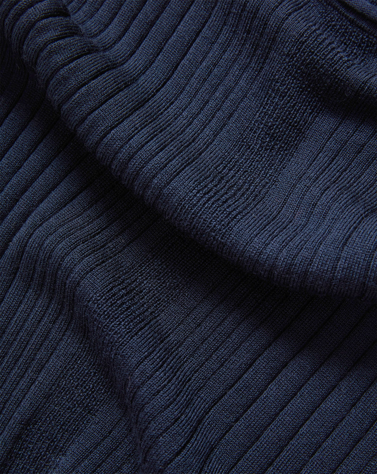 Birke Merino Wool Ribbed Tank Top in Navy - Veronica Beard Value