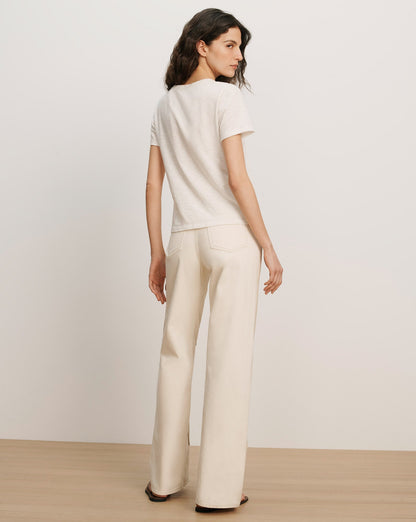 Carla Crewneck T-Shirt in White - Veronica Beard Value