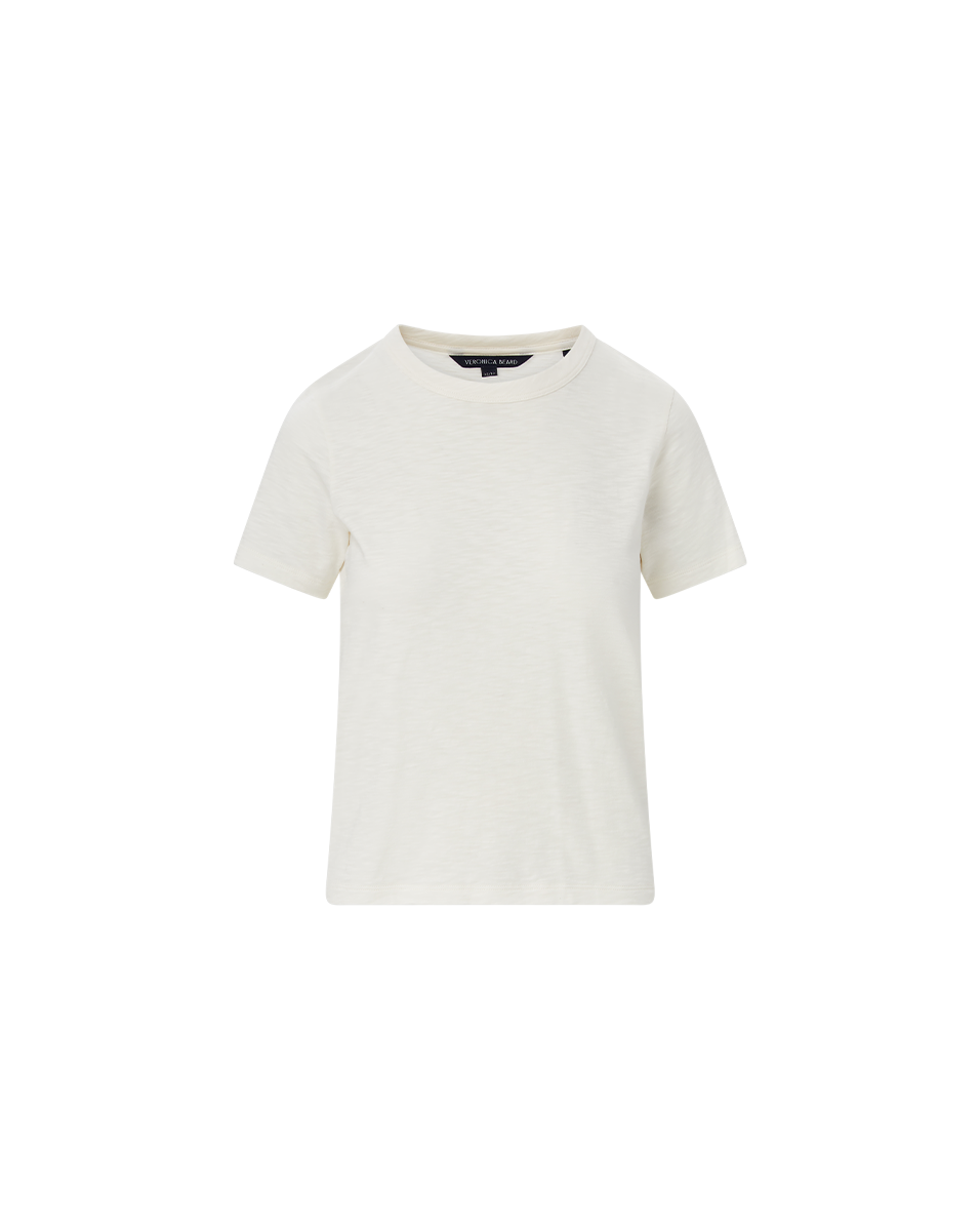 Carla Crewneck T-Shirt in White - Veronica Beard Value