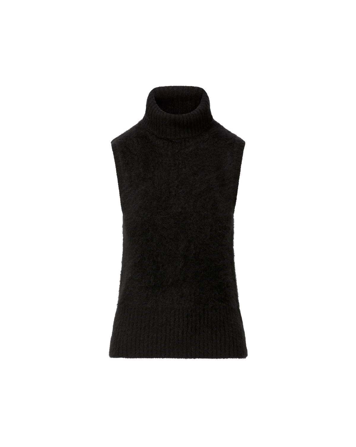 Mazzy Brushed Cashmere Sleeveless Sweater in Black - Veronica Beard Discount