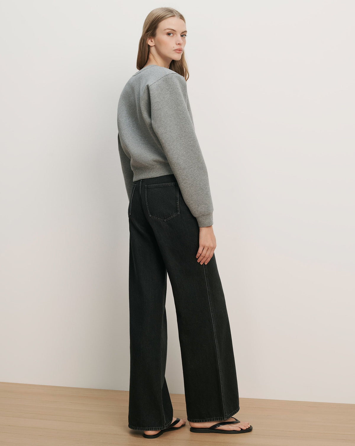 Beaumont Embroidered Sweatshirt in Light Heather Grey - Veronica Beard Popular