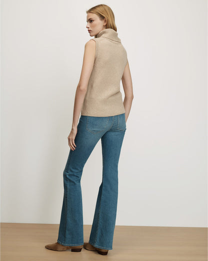 Mazzy Cashmere Sleeveless Sweater in Oatmeal - Veronica Beard Deals