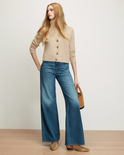 Solene Cashmere Cardigan in Oatmeal - Veronica Beard Hot Sale