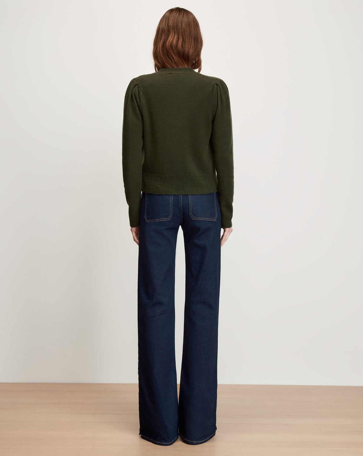 Solene Cashmere Cardigan in Loden - Veronica Beard Signature