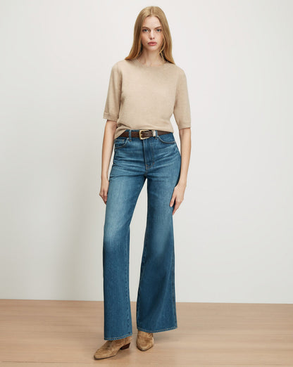Shana Cashmere Sweater in Oatmeal - Veronica Beard Premium